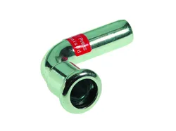Persinsteekbocht 90°, staal, 15mm MF, verwarming, VSH XPress Staalverzinkt C1411